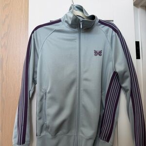 Needles Light Gray Jacket with Purple Accents